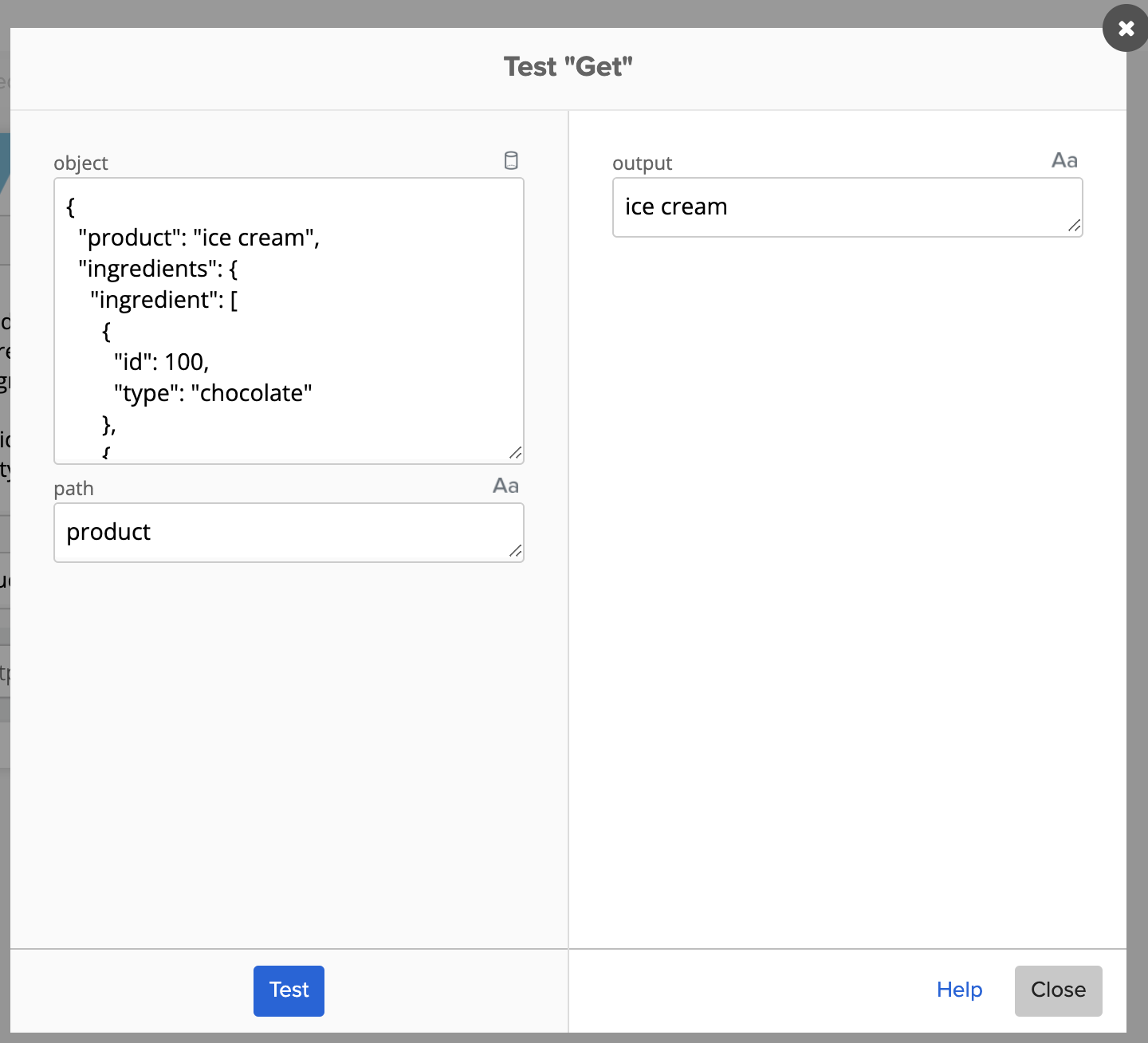 Testing the Get card