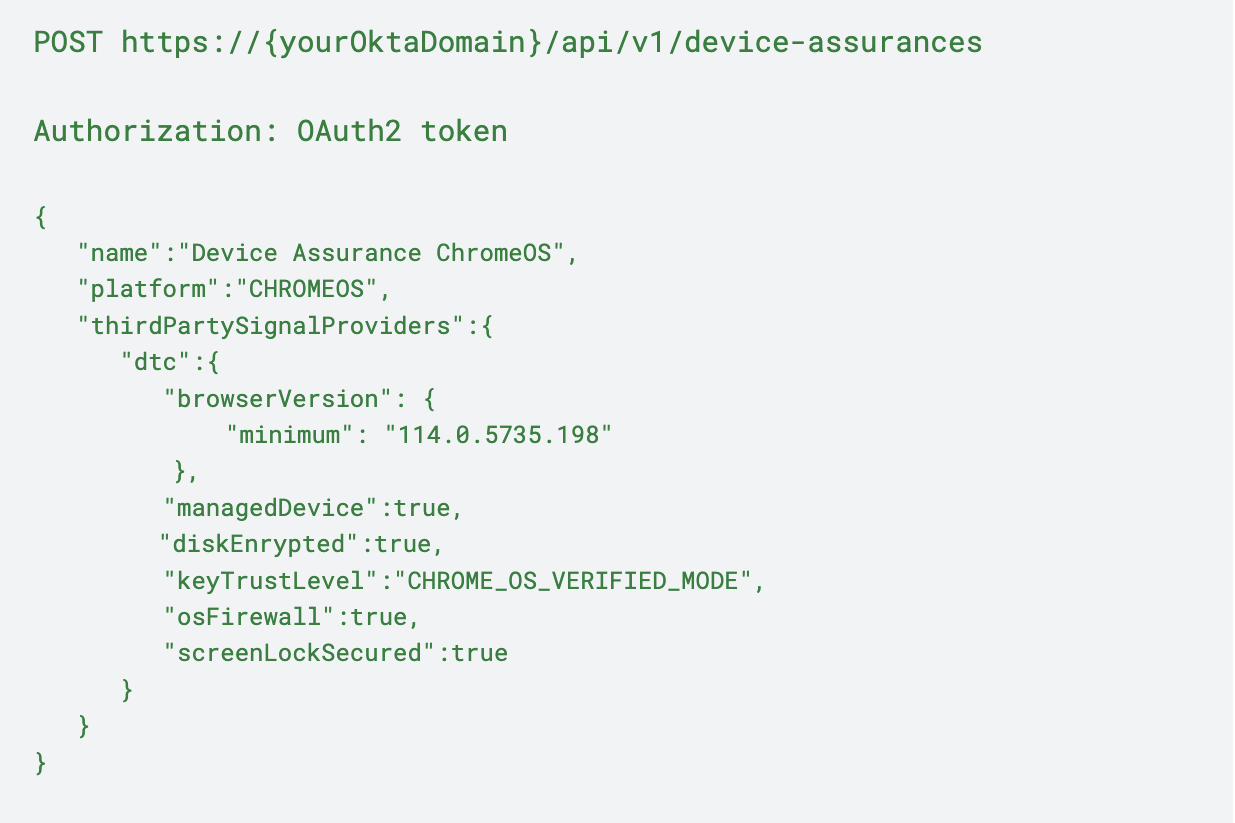 Chrome OS device assurance