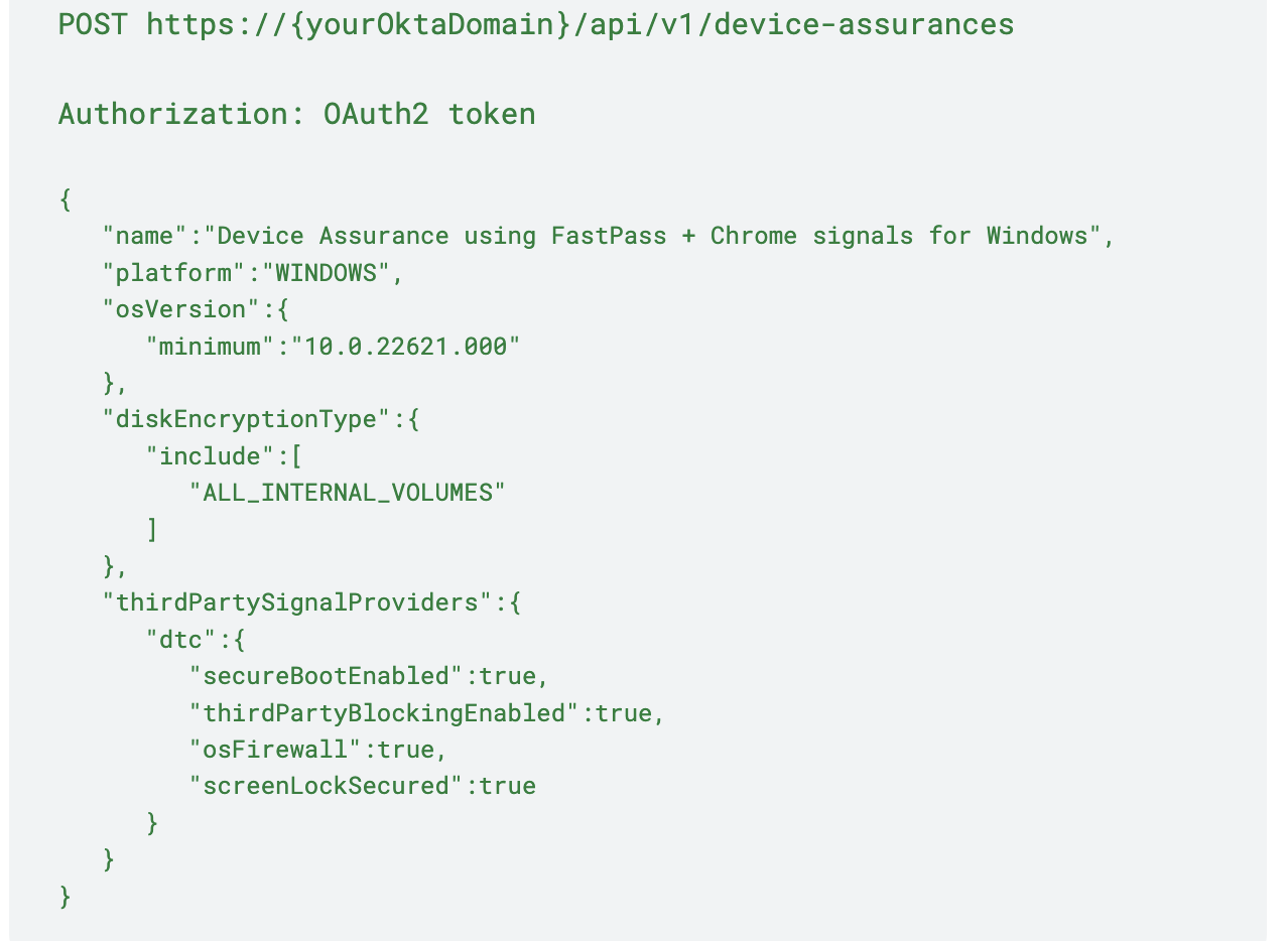 Windows - Associate device assurance policy with app sign-on policy