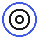 Icon of multiple circles inside each other.