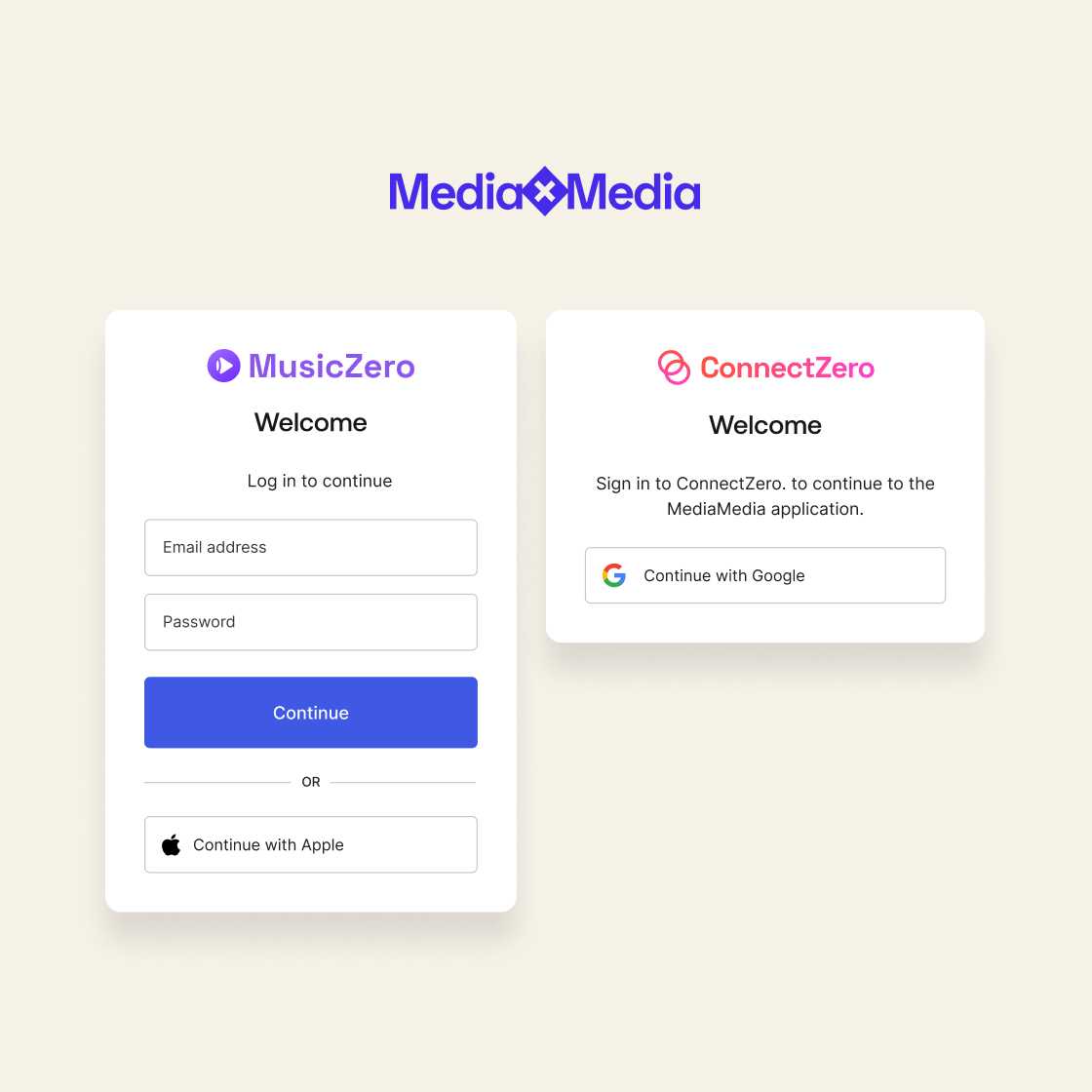 Image of MediaxMedia customized login portal.