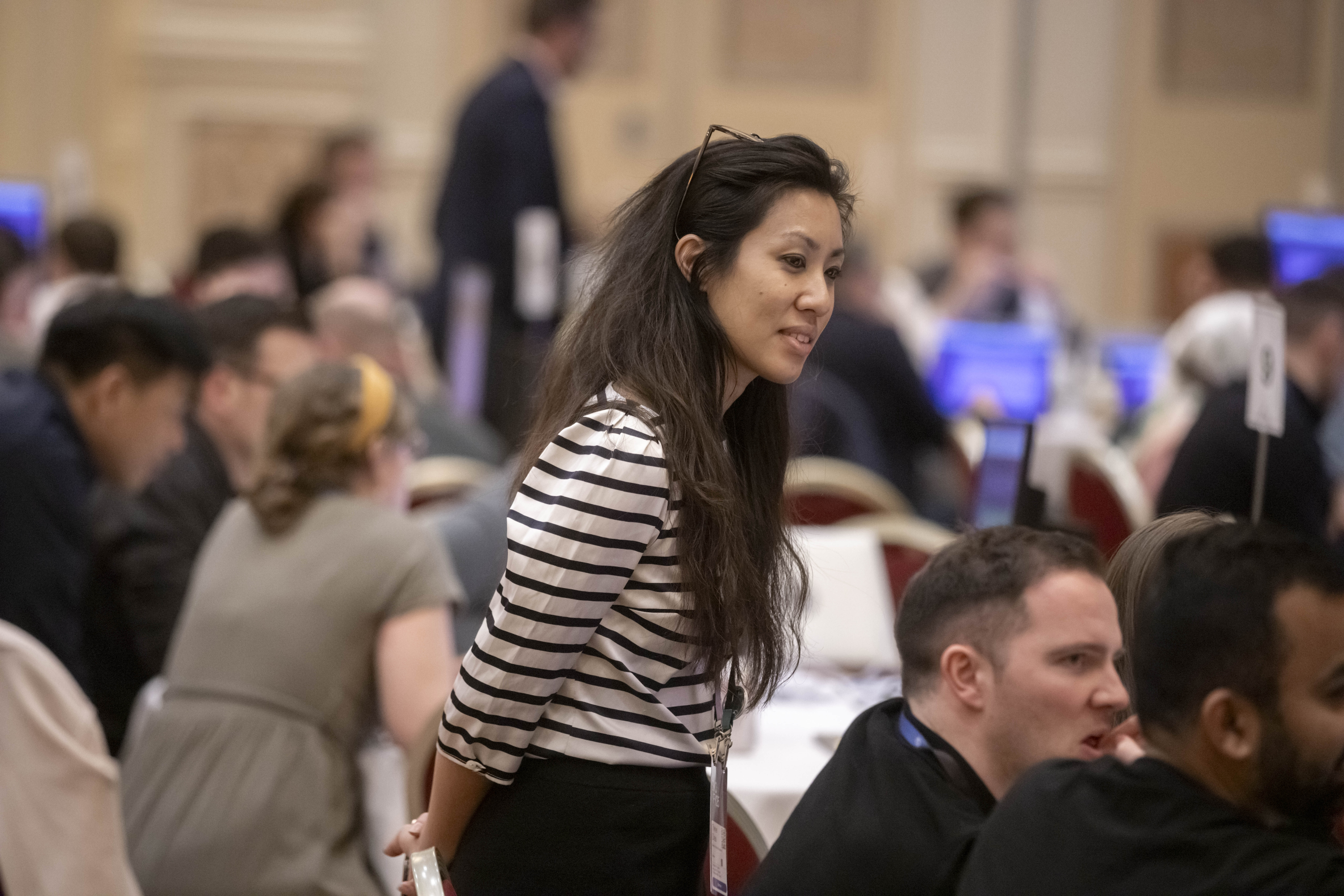 Thevie Chea socializes at the SKO conference