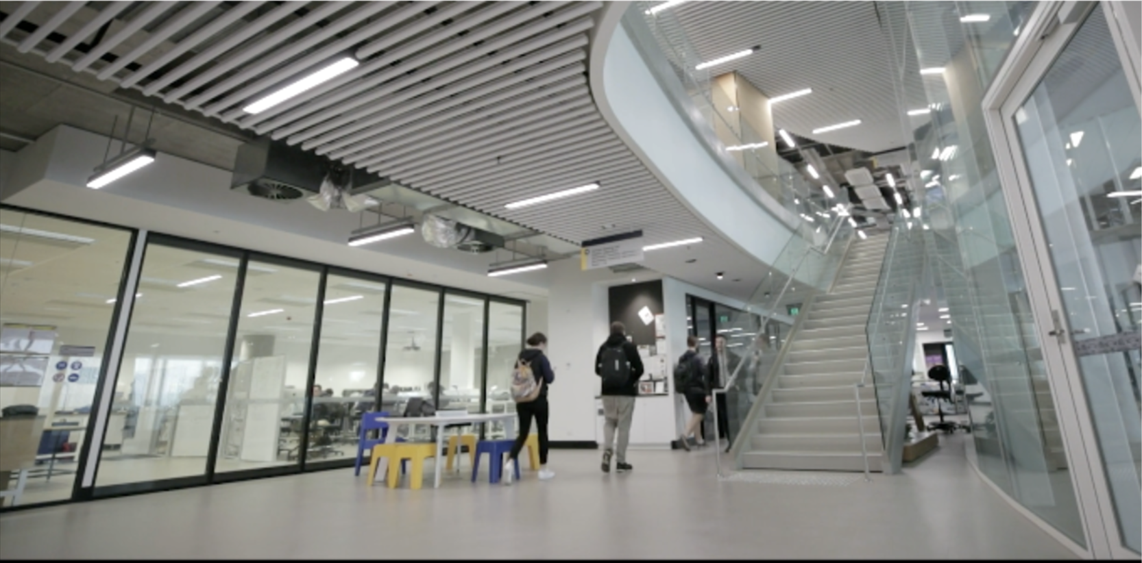 Inside a large university