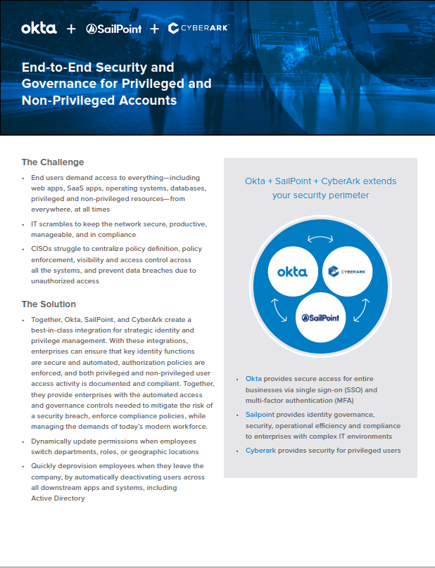 api of point interest Okta      SailPoint Okta  CyberArk