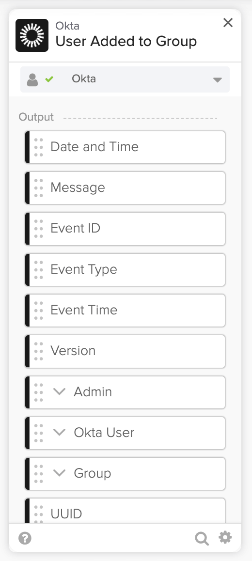 User added to group event card