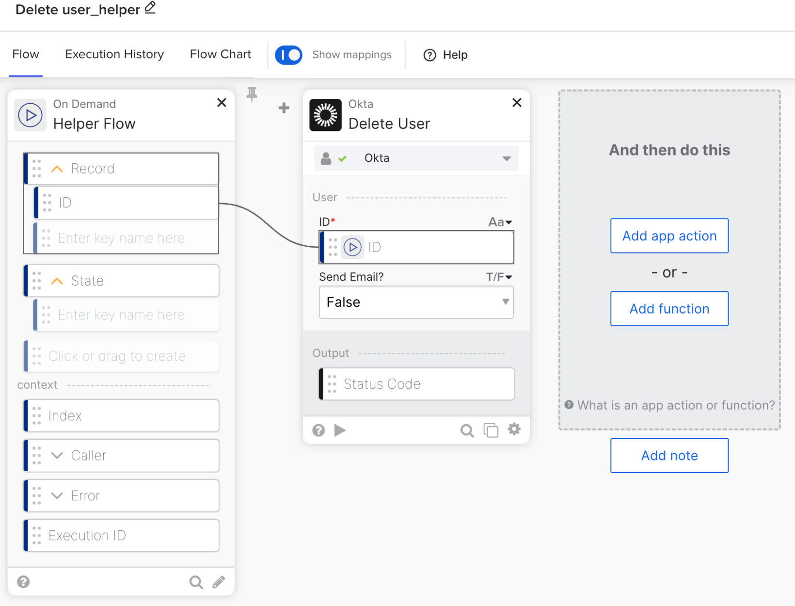 Delete user flow